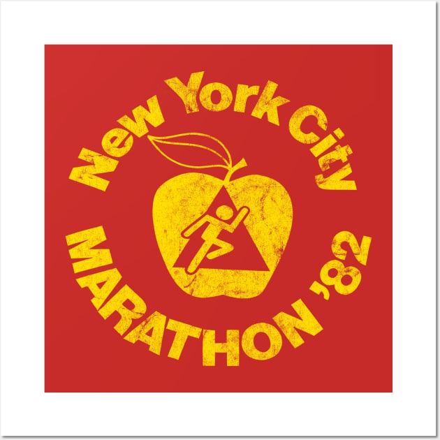 NYC Marathon '82 / Faded Vintage Style Wall Art by CultOfRomance